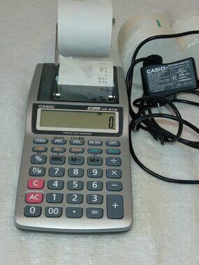 Casio HR-8TM Plus Printing Desktop Calculator 12 Digits AC/DC TESTED WORKING!